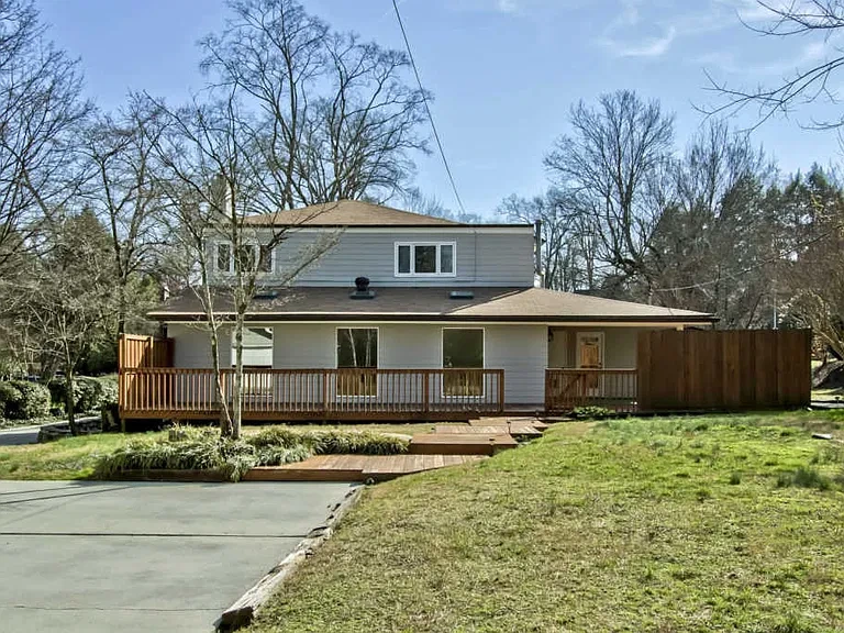 Rear exterior and deck before renovation