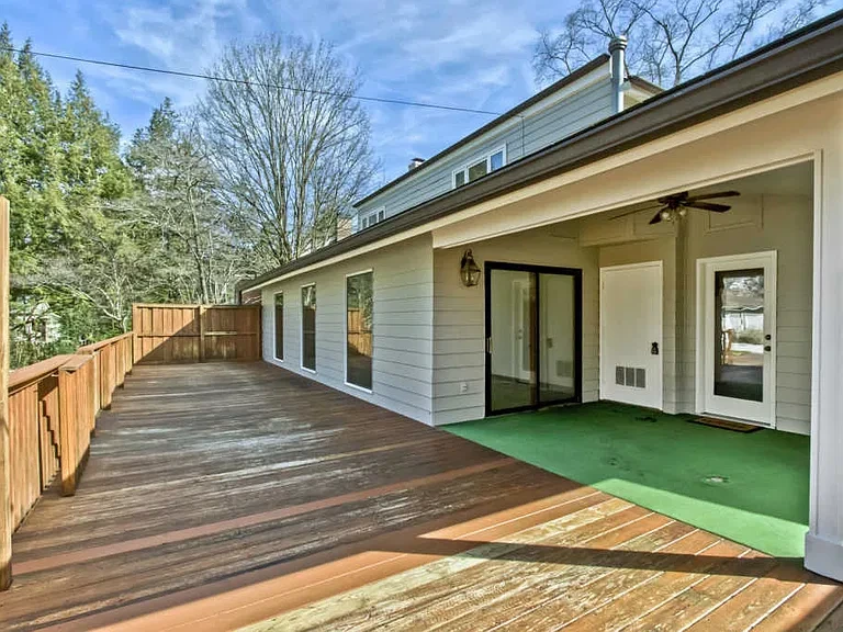 Rear porch and deck before renovation